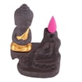 thumbnail image 2 of Quemador de incienso con reflujo de monje, cómodo y relajante soporte de incienso con cascada de arena morada con 30 varillas de incienso para yoga, oficina, color amarillo dorado, 2 of 14