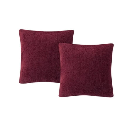Morgan Home Solid Sherpa Set of 2 Decorative Pillows  18 x 18 Inches Add a chic and cozy style to your living area with Morgan Home 2 Pack Sherpa Pillows. These pillows easily coordinate with a variety of existing decor schemes. Place them on the sofa  a chair  or a loveseat. They are perfect all year round.