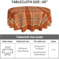thumbnail image 4 of Fall Tablecloth Round 60 Inch Thanksgiving Buffalo Plaid Checkered Table Cloth Waterproof Autumn Circle Table Cover for Holiday Party Kitchen Dining Table Decoration, 4 of 6