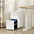 thumbnail image 2 of Vinsetto Steel File Cabinet with 3 Drawers, Lockable Filing Cabinet, White, 2 of 10