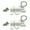 White, variant on 2Pcs Spring Bounce Door Bolt Automatic Latches Lock Hardware Aluminum Alloy Window Latches Window Gate Security Pull Rings