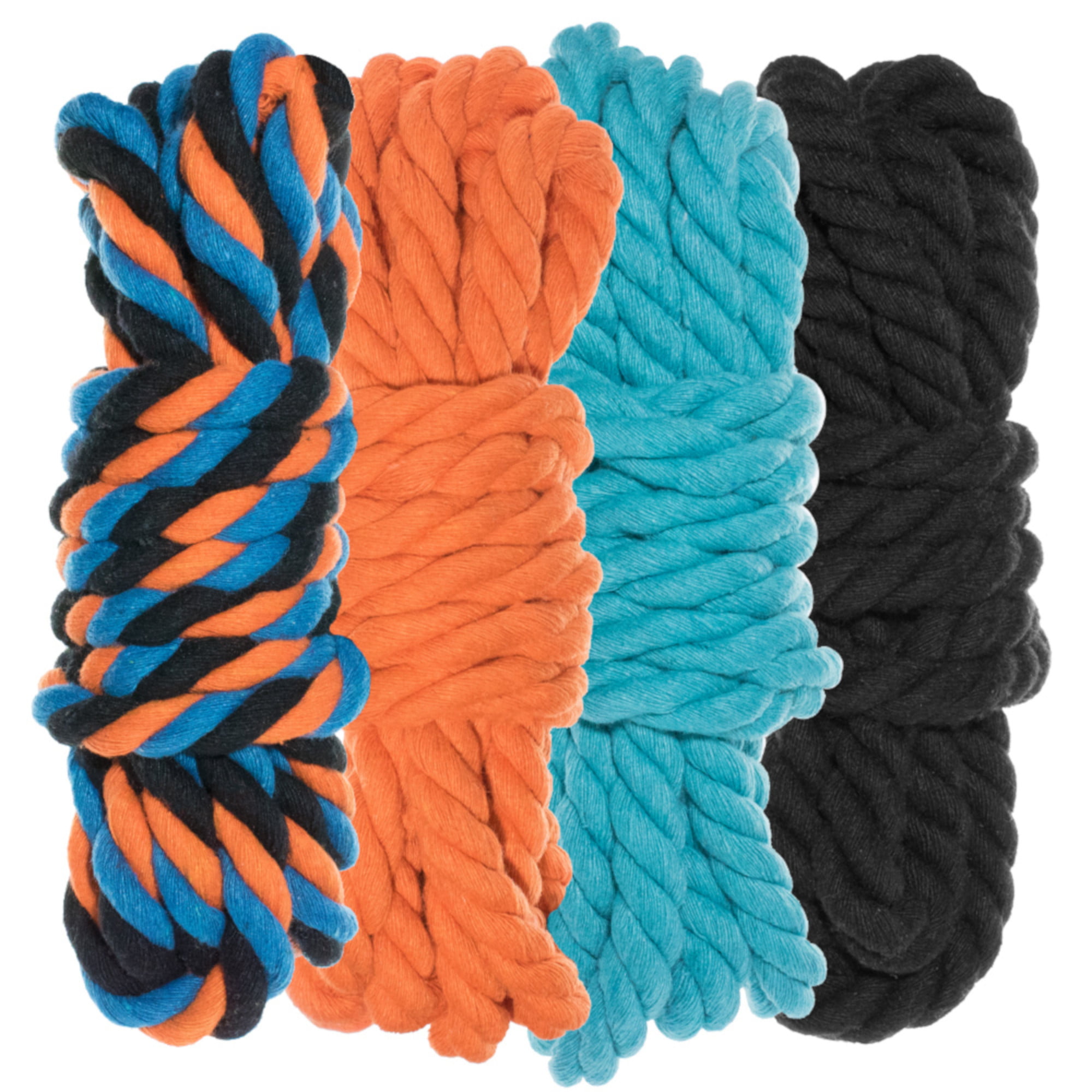 Colorful Twisted Cotton Rope 3 Strand Soft Cord for Sport Décor Pet Toys Craft 