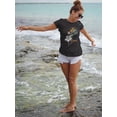 thumbnail image 2 of Pipeline Waveflower Floral Themed Graphic Tee - T-shirt Women's, 2 of 4