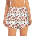 thumbnail image 2 of Balery Rose Flowers Pattern Women's Running Shorts with Liner 2 Pockets Elastic Workout Athletic Gym Yoga Shorts-X-Large, 2 of 7