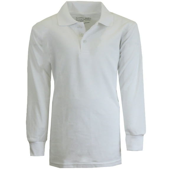 Boy's Uniform Long Sleeve Polo Shirts