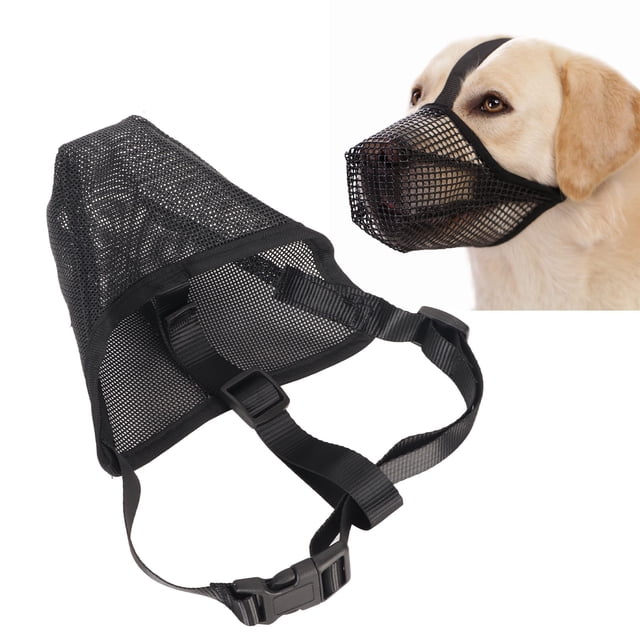 Dog Muzzle, Mesh Muzzle Comfortable Adjustable Foldable for Biting XS,S,M,L,XL
