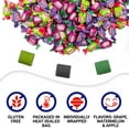 thumbnail image 2 of Dubble Bubble Assorted Fruit Flavor Gum - 1 Pound Bulk Bag of 3 Flavor Individually Wrapped Bubble Gum - Grape, Watermelon, Apple - Chewing Bubble Gum Holiday Candy(Approx. 70 Pieces), 2 of 7