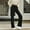 Black, variant on Zedker Corduroy Pants for Women Casual High Waisted Elastic Drawstring Cargo Loose Fit Wide Leg Pants with Pockets