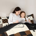 thumbnail image 5 of Feelyou Wildlife Bear Teens Queen Comforter Set, Vintage Buffalo Plaid Bedding Sets, Rustic Farmhouse Theme Reversible Bedding Comforter Set, Luxury Bedroom Decor, 3-Piece, 5 of 8