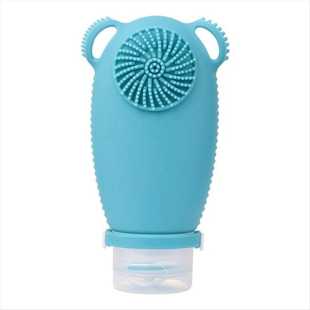Botella de Viaje de Silicona Recargable, Cepillo de Limpieza , de Champú Portátiles, Loción, Contenedor de Cosméticos B