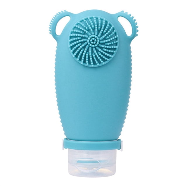 Botella de Viaje de Silicona Recargable, Cepillo de Limpieza , de Champú Portátiles, Loción, Contenedor de Cosméticos B