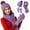 🔥 Purple, variant on Msgweeeg Snow Gloves Winter Gloves Solid Color Knitted Hat Three-piece Set for Winter Warm and Cold-proof Thick Outdoor Wool Hat Scarf Gloves Set