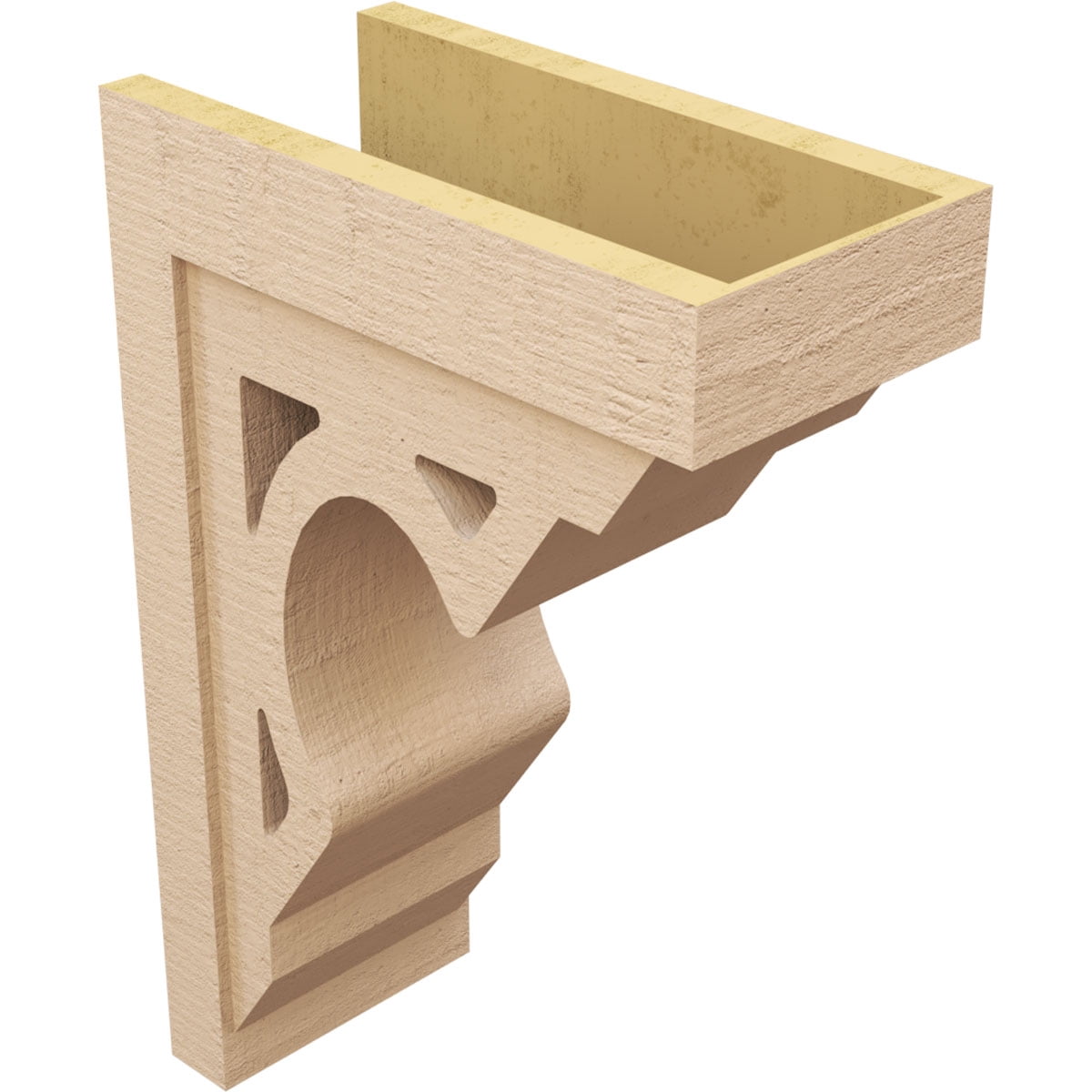 11"W x 22"D x 33"H Classic Sheridan Rough Cedar Woodgrain TimberThane Corbel, Primed Tan