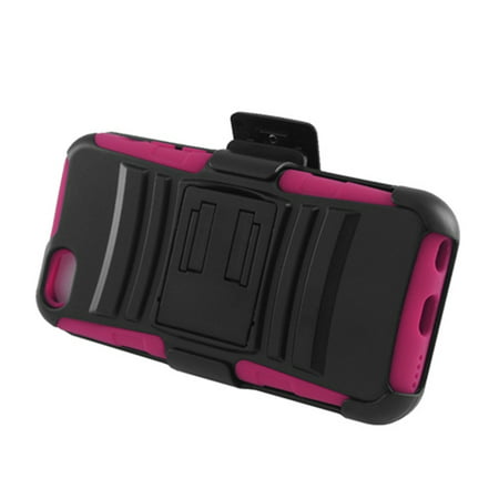 Insten Advanced Armor Dual Layer Hybrid Stand PC/Silicone Holster Case Cover for Apple iPhone