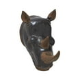 thumbnail image 2 of Woodland Imports Fierce Fiberglass Rhino Trophy Head Wall D cor, 2 of 2