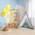 thumbnail image 5 of Uxcell 6.56ft x 1.18 inch Felt Ball Garland, Pom Pom Garland with 30 Balls Sapphire Blue 3 Count, 5 of 6