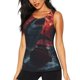 thumbnail image 1 of Balery Red Moon Shark Sailboat Camiseta sin mangas estampada ligera para mujer, tops de entrenamiento sin mangas, camisetas de yoga transpirables de secado rápido.-Small, 1 of 7