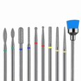 thumbnail image 1 of 10Pcs Nail Drill Bits Set for Manicure Pedicure, Cuticle Tools for Acrylic Gel Nails, Home Salon Use, 1 of 2