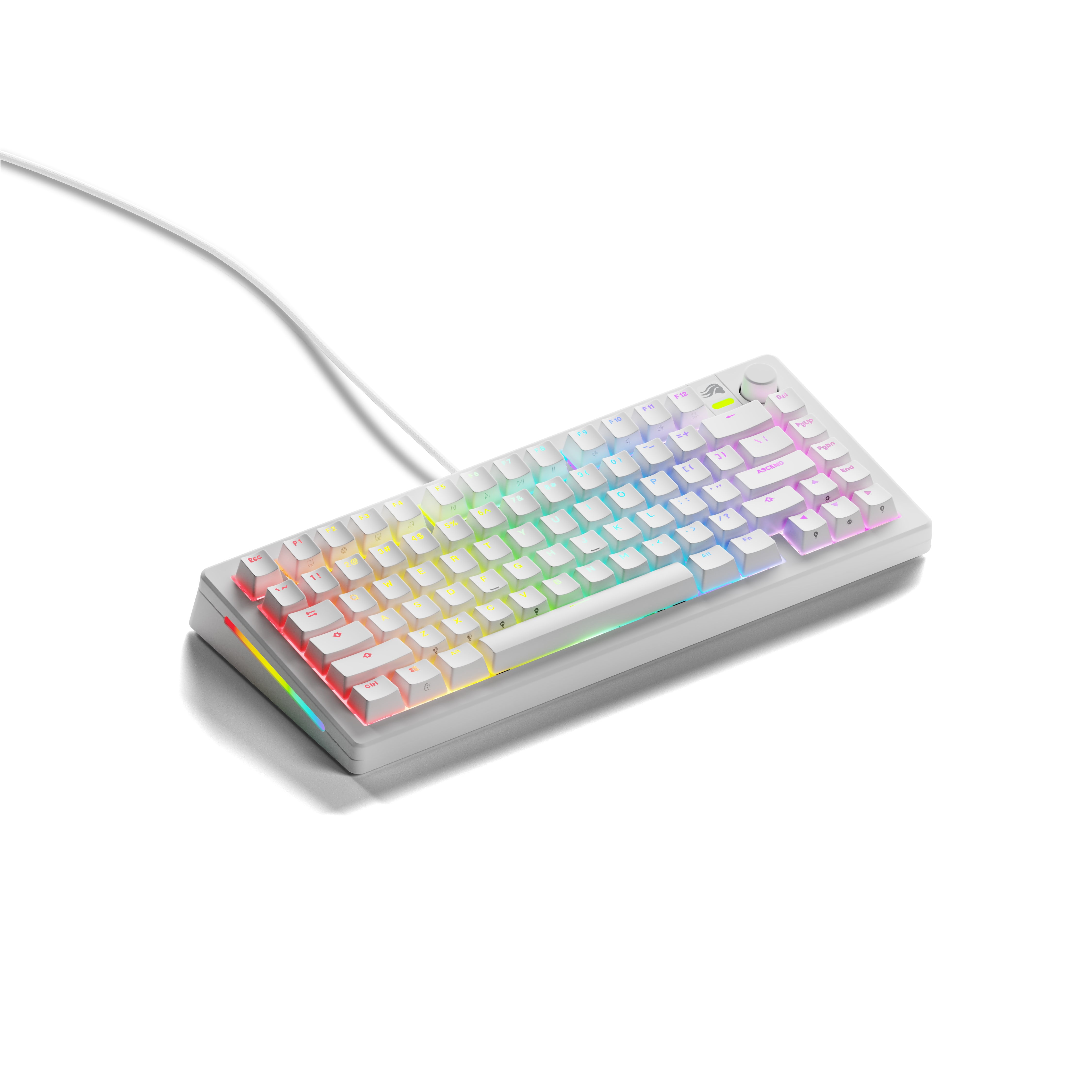 Glorious Gaming Wired Mechanical Gaming Keyboard GMMK 3 75% Prebuilt - White