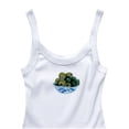 thumbnail image 4 of Women's Tanks Lightweight Ribbed Print Vest for Everyday Wear Green L, 4 of 4
