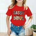 thumbnail image 2 of GDREDA Vêtements Fille Enfant Filles Mignon Mode Imprimé Col Rond Ample Manches Courtes T-Shirt d'Été Décontracté Hauts T-Shirts pour Fille Coupe Ample Rouge, 2-4 Ans, 2 of 4