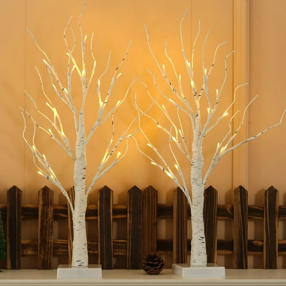 1 Pcs Christmas Artificial White Tree LED Floor Lamp Ornament, Home Decorcation For Living Room Bedroom Holiday Party