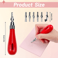 thumbnail image 3 of 4Pcs Rubber Block Stamp Carving Block Stamp with Cutter Tools for Printmaking, Printing and Stamp Soft Rubber Crafts, 3 of 5