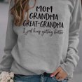 thumbnail image 3 of Mom Grandma Great Letters Sweatshirt Women Crewneck Long Sleeve Casual Loose Pullover Top Mothers Day T-Shirt, 3 of 9