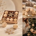 thumbnail image 4 of Dreisshy Christmas Balls Ornaments for Christmas Tree 10Pcs, Flocked Christmas Bulb Ornaments Set - Decorative Hanging Baubles, Shatterproof Christmas Decorations, Khaki, 4 of 7