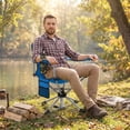 thumbnail image 2 of ELLEGNT 1 PCS Goplus 360° Swivel Hunting Chair – Folding Outdoor Seat with Cup Holder, Storage Pockets, and Cozy Backrest, Blue, 2 of 10