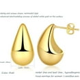 thumbnail image 3 of GOSFRY Chunky Teardrop Earrings Dupes 14K Gold/Silver Plated Lightweight Hypoallergenic Waterdrop Earrings Minimalist Jewelry Gift for Women, 3 of 9