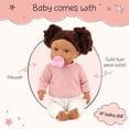 thumbnail image 5 of LullaBaby 14-inch Baby Doll Wavy Dark-Brown Hair, Brown Eyes, 5 of 12
