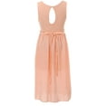 thumbnail image 3 of Little Girls Sleeveless V Neck Rhinestones Maxi Skirt Short Jumpsuit Romper Dress Blush 4 (2J1K69S), 3 of 5
