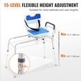 thumbnail image 2 of PetFurnishn 400LBS Sliding Tub Transfer Bench Bath Shower Chair - 360 Degree Swivel Seat, Adjustable Height Bath Safety Chair with Sliding Mechanism, Non-Slip Bath Bench for Elderly, 2 of 12