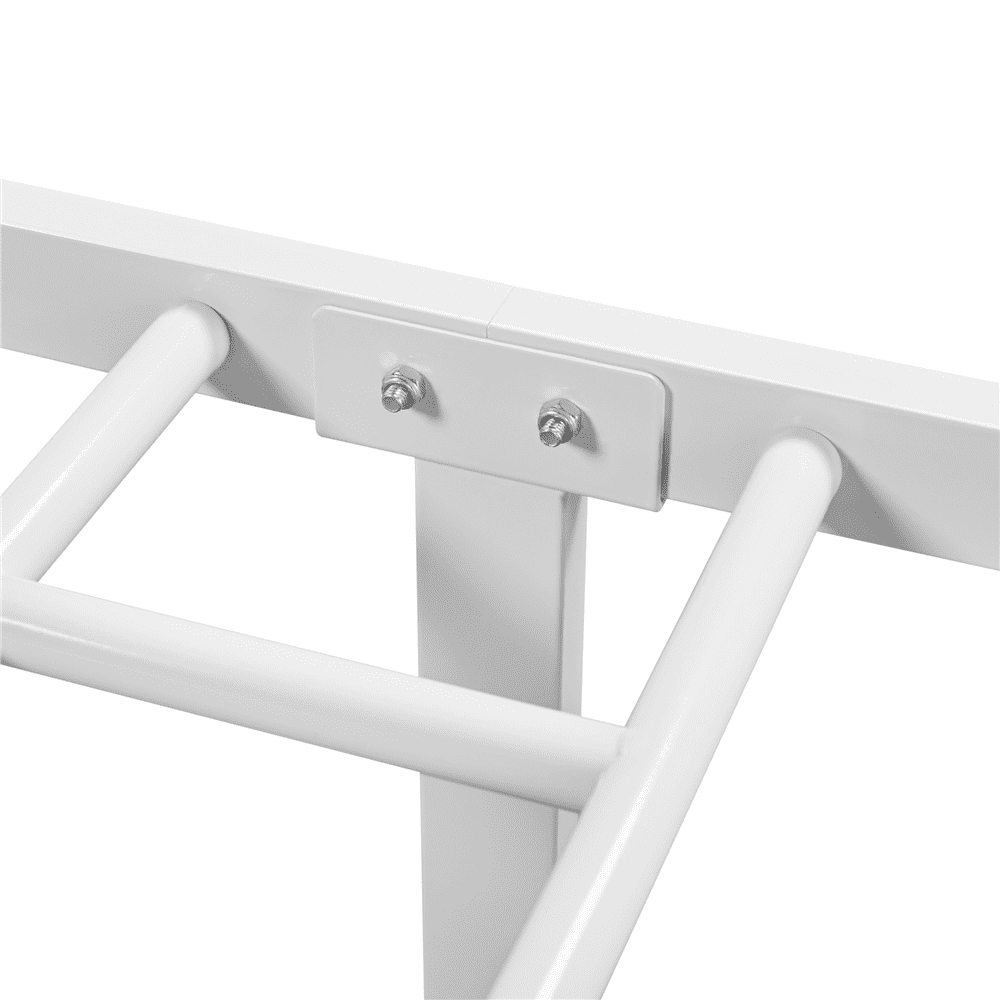 Renwick Metal Platform Full Bed with Spindle Headboard and Footboard for Adult, White