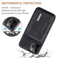 thumbnail image 3 of 2 in 1 Detachable Back Cover Compatible with iPhone 14 Case 2022, iPhone 14 Wallet Case with Card Holder Leather Pocket Slim Phone Cases 6.1'', 3 of 10