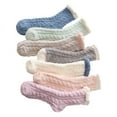 thumbnail image 2 of HERFIER 7 Pairs Warm Plush Slipper Socks Microfiber Boot Cozy Socks, 2 of 8