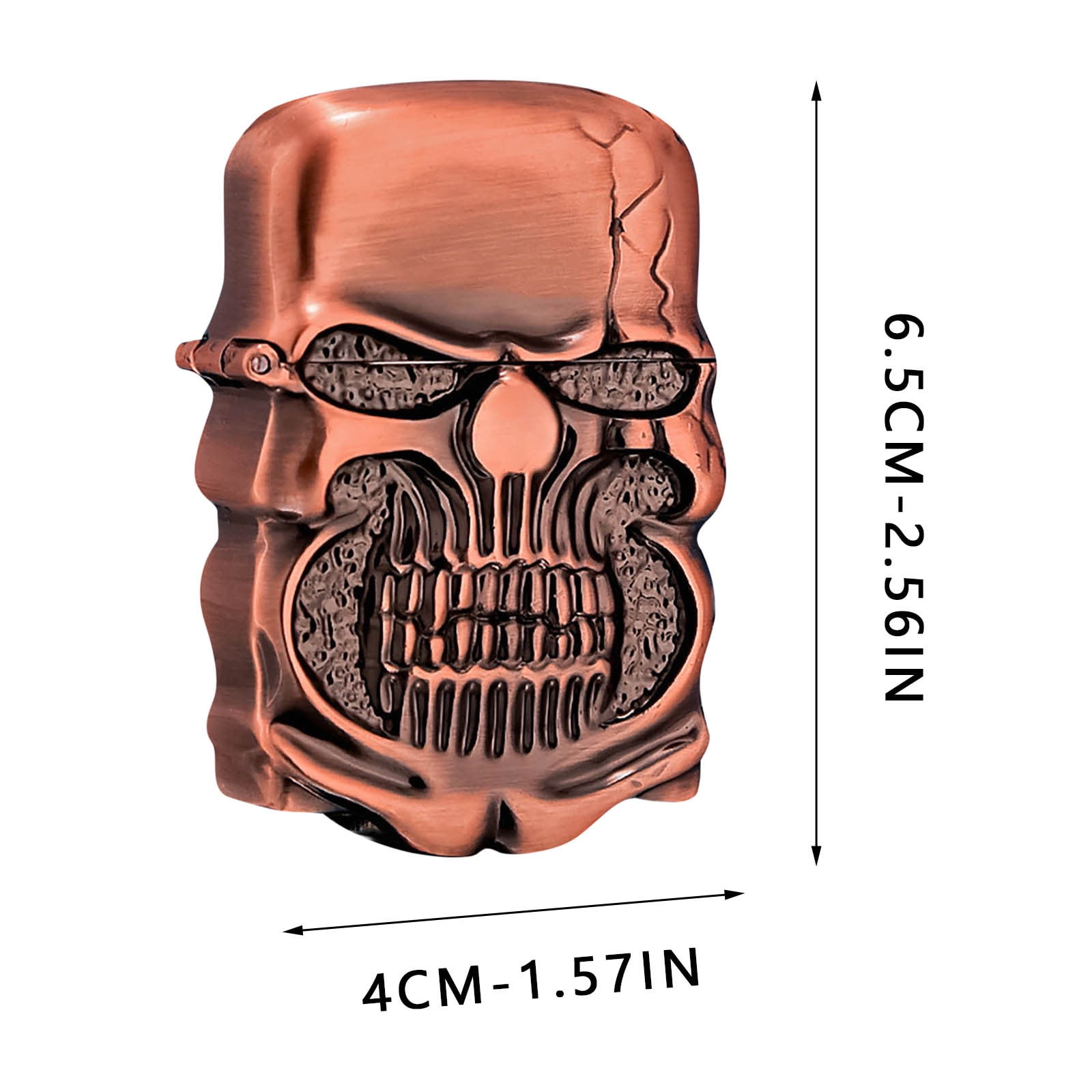 YiJuHui 4pcs Heavy Armor Skull Lighter Case Handmade Gift for Men,Lighter for Father, Boyfriend, Husband Stylish Design for Home Everyday Carry Outdoor Hiking Camping