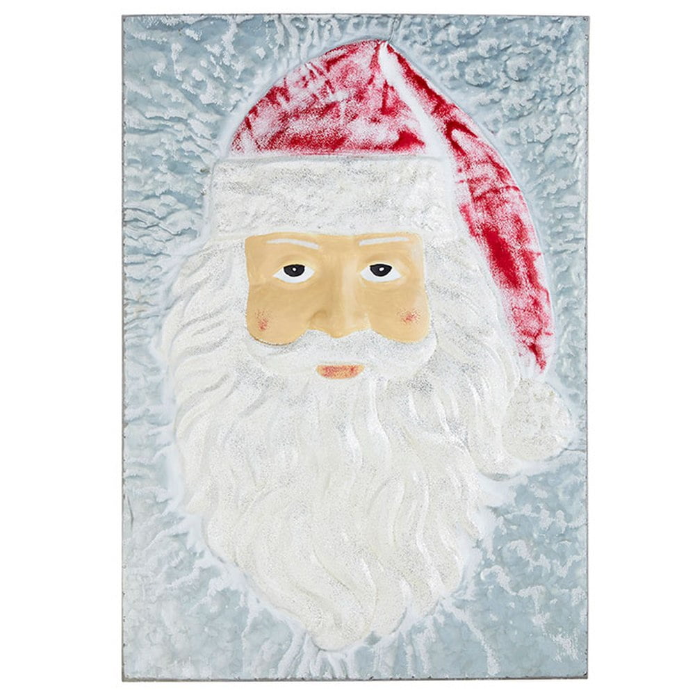 Raz Imports Yuletide Gathering 24.75" Glittered Santa Face Wall Art