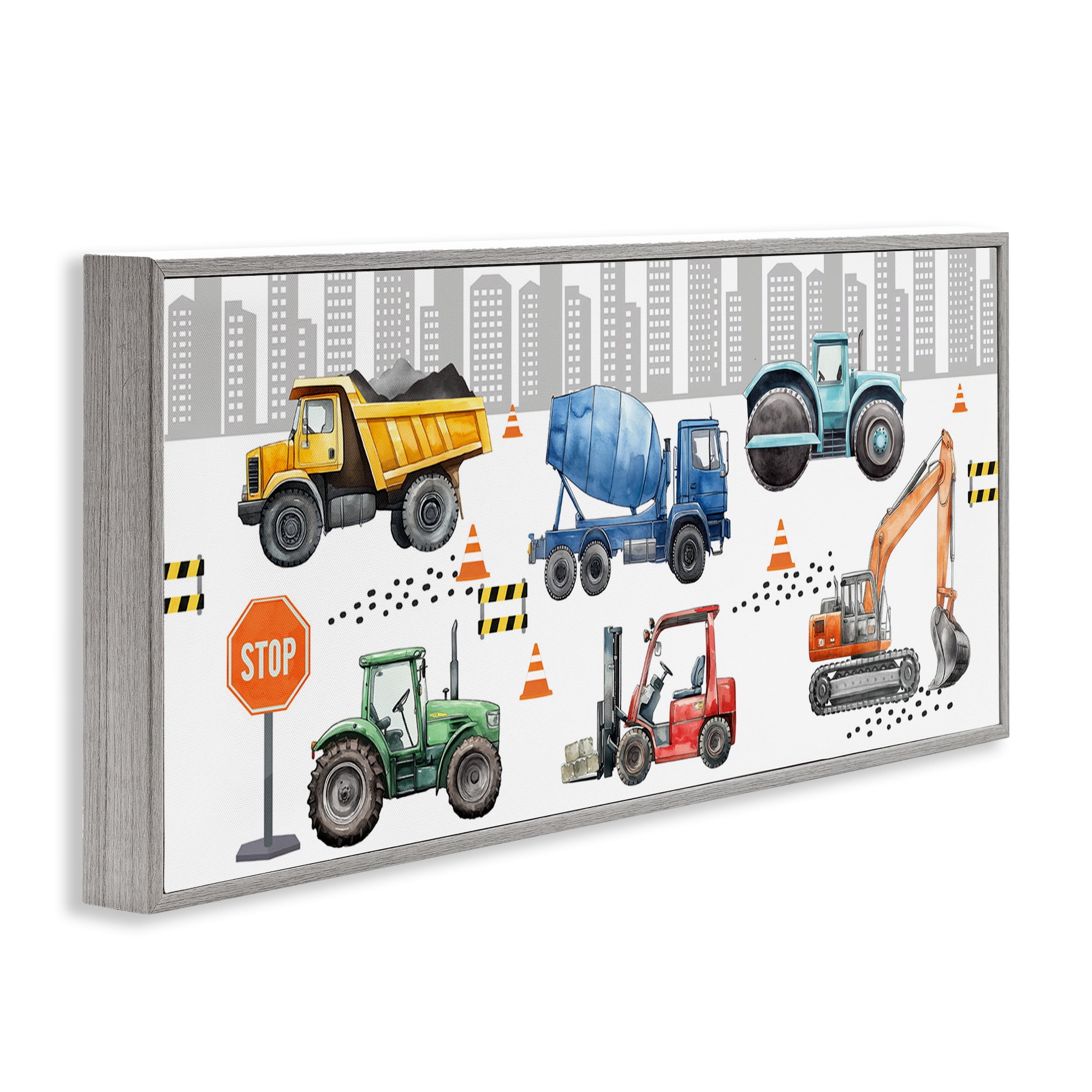Stupell Industries City Keeps On Moving Gray Framed Giclee Art, design by Christine Simpson Art