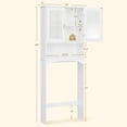 thumbnail image 4 of Yaheetech Free-Standing over-the-Toilet Storage Cabinet Shelf for Bathroom, White, 4 of 8