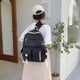 thumbnail image 3 of Mochila de gran capacidad Mochila de libro escolar de estudiante de lona simple (negro) Likrtyny Para estrenar, 3 of 9