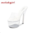 thumbnail image 3 of Shoes Super High Heels Fine-heeled Waterproof Platform Sandals Crystal Shoes Wedding Shoes 181 Series 17Heel 6.5cm Platform LFD, 3 of 7