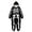 11Black, variant on REDARER Kids Skeleton Hooded Onesie Full Zip with Pockets for Trick or Treat Halloween Party Cosplay Casual Loungewear Pajama Outfit,8-9 Years