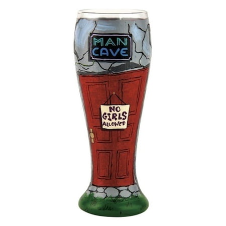 - Man Cave Lolita Pilsner Glass, Multicolor, Lolita licensed hand painted pilsner beer glass with humorous saying on the inside bottom of glass By Santa Barbara Design Studio Ship from US