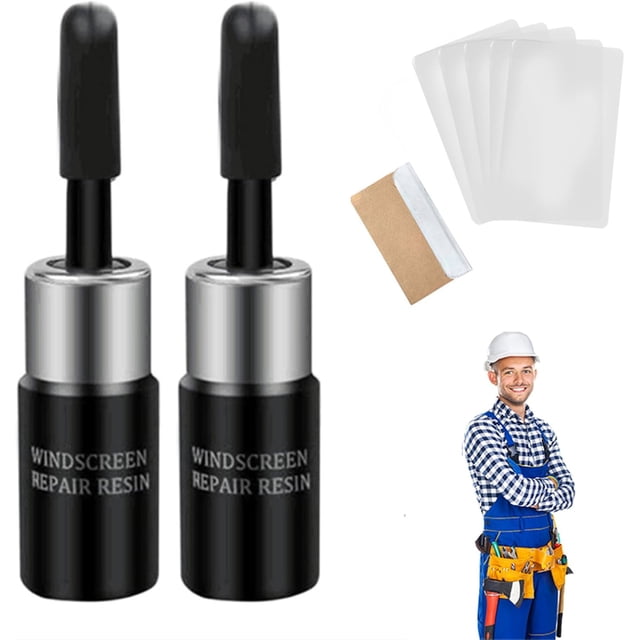 2024 Nueva fórmula Kit de líquido de reparación de vidrios para parabrisas, Kit de reparación de vidrios que han desaparecido, Juego de corrector de vidrios agrietados, Líquido de reparación de vidrio