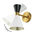 thumbnail image 4 of SAFAVIEH Anoya LED Multi Metal Wall Sconce with White Shade, Set of 2, 4 of 9