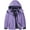 Purple, variant on Kids Girls Winter Ski Jacket Fleece Lined Windproof Waterproof Jackets Removable Hood