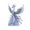 A005- Style I, variant on Craft Kit Diy Winter Phoenix Statue Project | Blue and White Decor for Home | Holiday Winter Decor Gift for Craft Lovers | Complete Bead Kit with Crystal Beads and Pearl Beads