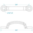 thumbnail image 4 of Seachoice Multi-Purpose Nickel-Plated Brass 1-7/32 In. Eye Straps, Set of 4, 4 of 5
